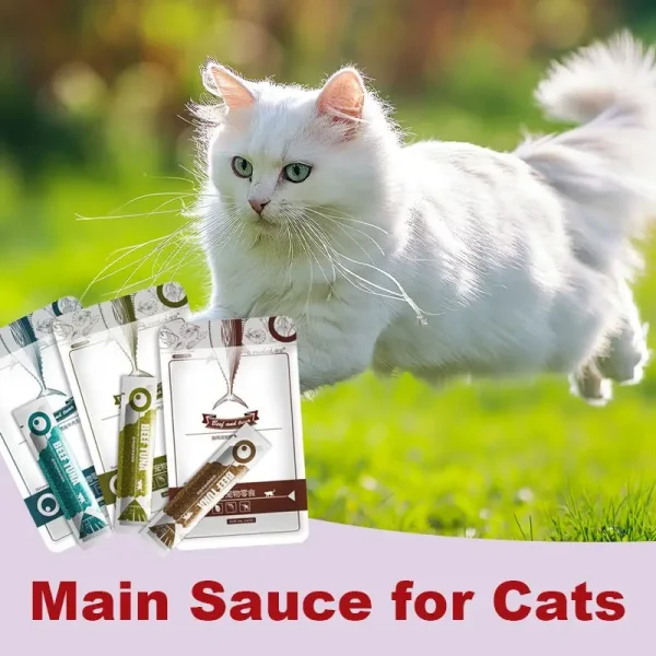 Cat Strips 13gX8PCS Wet Food Pet Cat Snacks Cod Tuna Beef Pet Food Cats Supplement Protein DHA Cat Sauce Make Hair Beautiful - Image 3