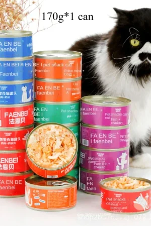 Canned cat white meat snack can cat snacks cat staple food young cat fat 170g cat wet food