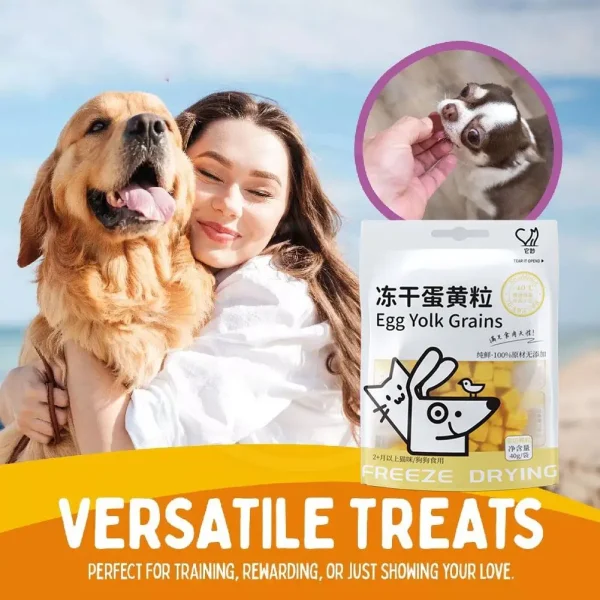 New 40g Freeze Dried Egg Yolk Granules Beautify Smoothing Freeze-dried Hair Cat To Pet Pets Healthy Food Snacks Cat Safe - Image 4