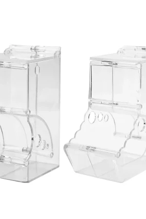 Cute Hamster Samll Animal Automatic Pet Food Feeder Plastics Durable Strong Simplicity Clear Transparent Safe Food Bowl