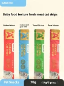 Pet Snacks Hydrating Wet Food Cat Treats Fish Oil Strips Liquid Nutrition for Cats