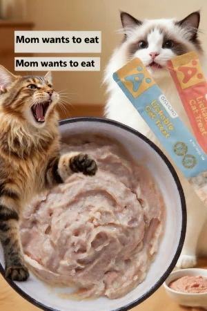 Pet Snacks Hydrating Wet Food Cat Treats Fish Oil Strips Liquid Nutrition for Cats